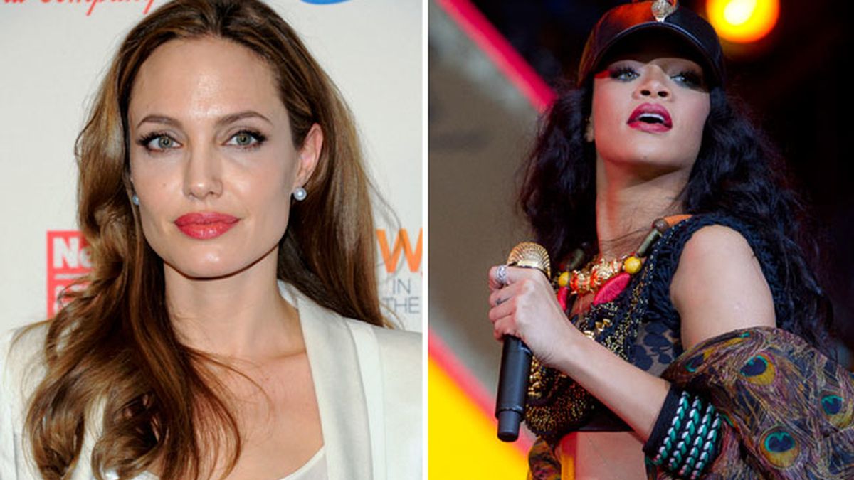 Angelina Jolie y Rihanna Angelina Jolie y Rihanna