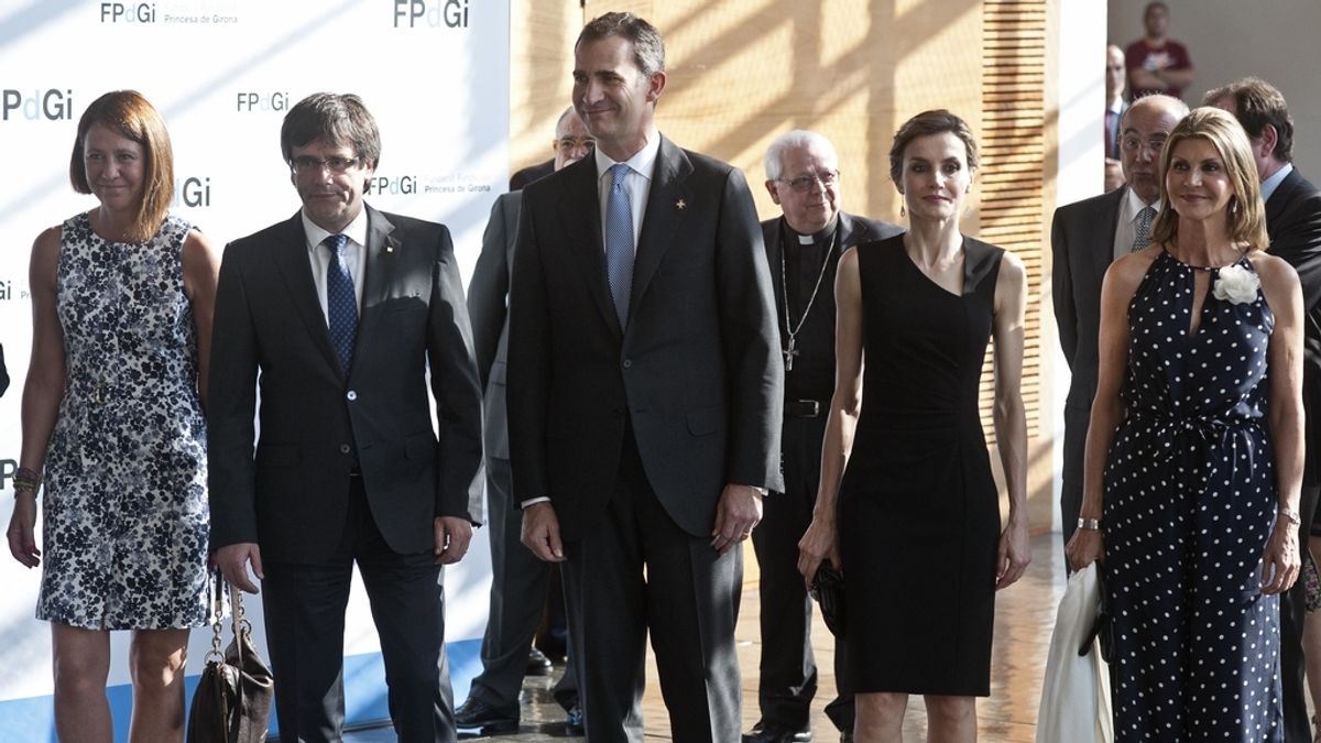 Puigdemont recibe a los Reyes en los premios Fundación Princesa de Girona