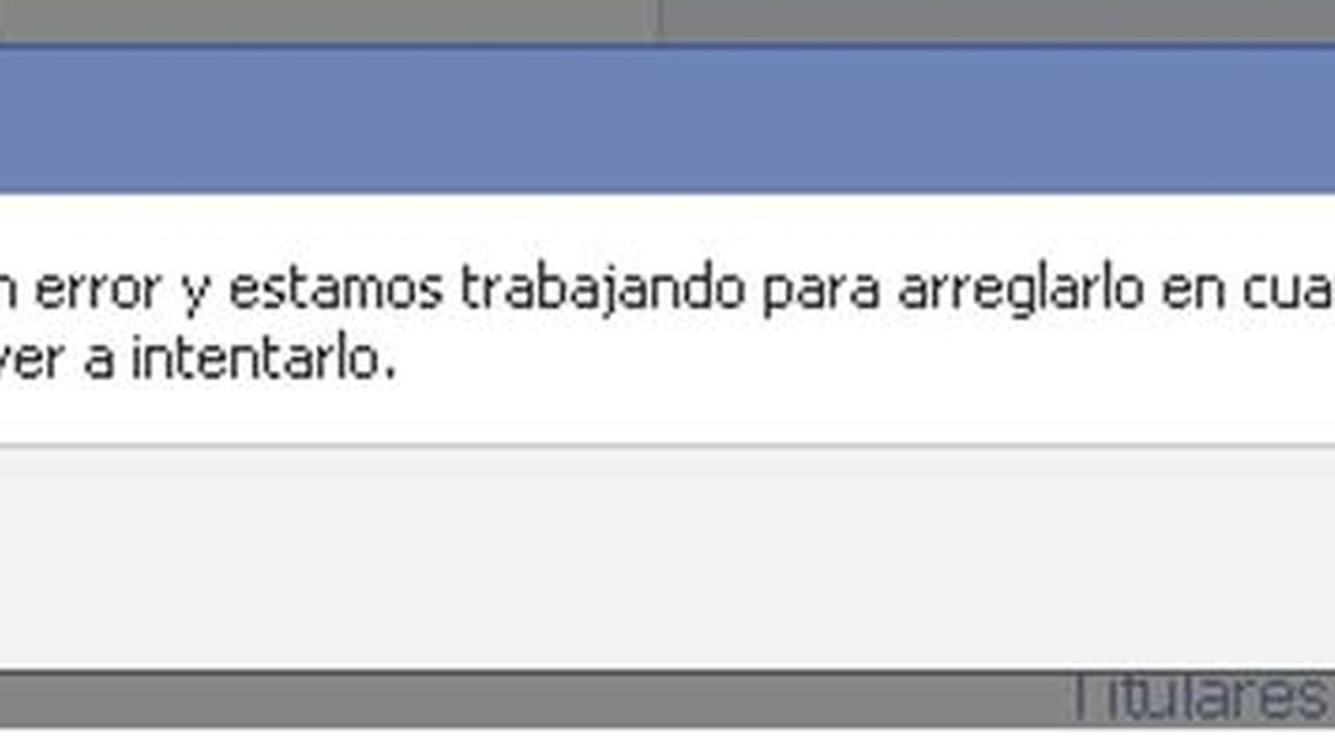 Mensaje que aparecía al tratar de acceder al servicio. Mensaje que aparecía al tratar de acceder al servicio.