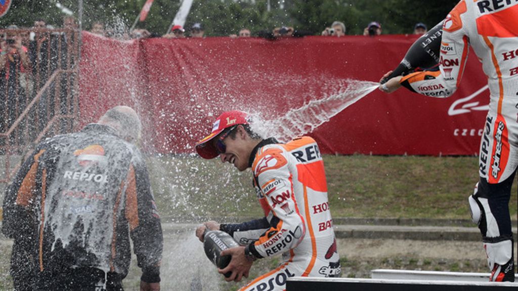 La alegría del podio de MotoGP