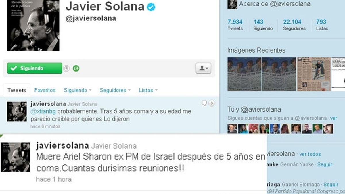 Twitter Javier Solana. Twitter Javier Solana.