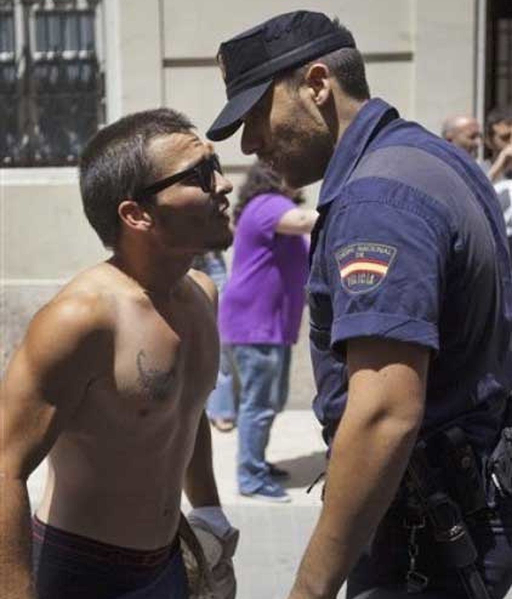 Carga policial ante Les Corts