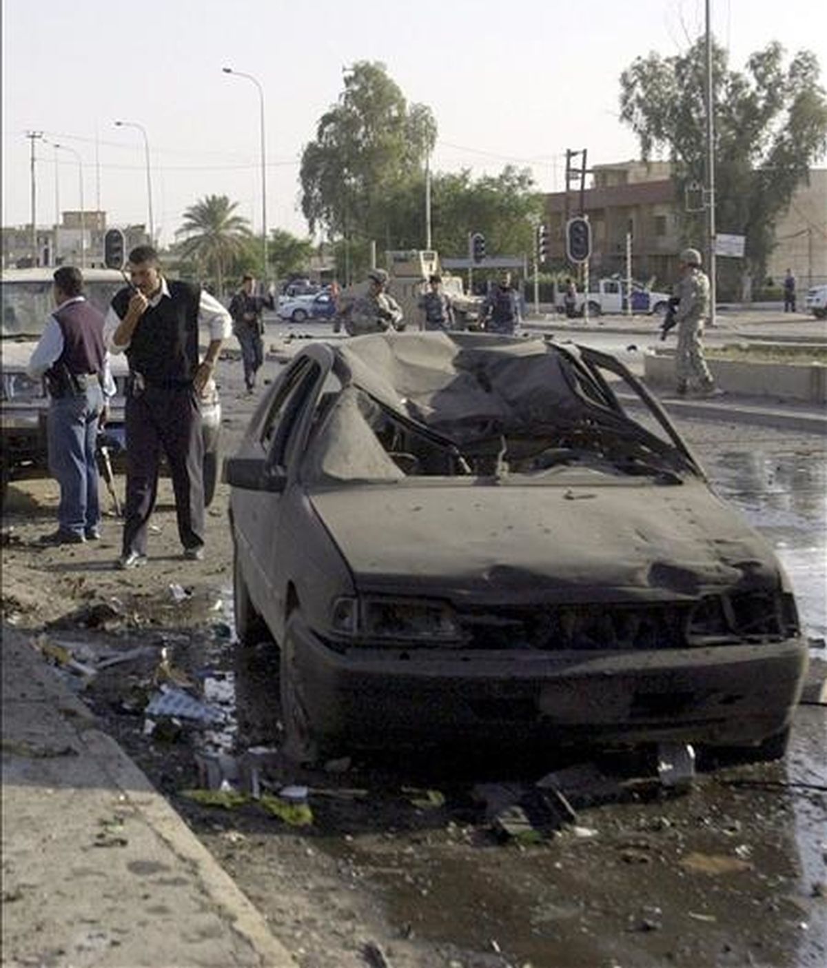 Escenario de los uno de los últimos atentados registrados en Tikrit, Irak, el pasado mes de abril. EFE/Archivo