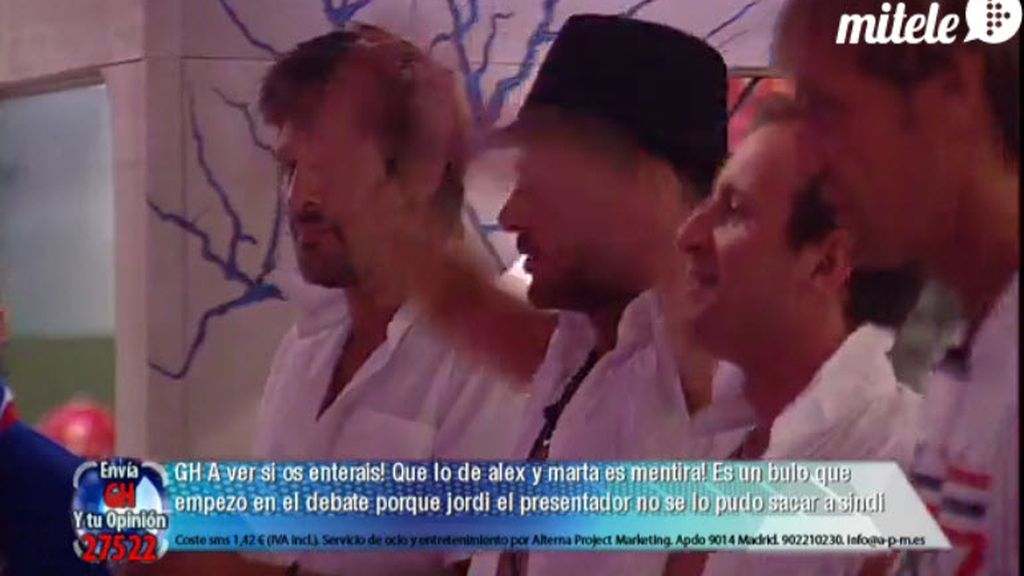 Los concursantes mandaron saludos a Noe durante la fiesta