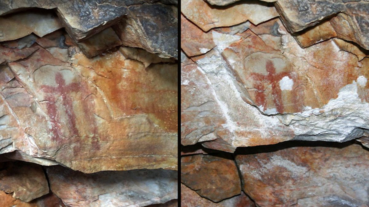 Destrozan una pintura rupestre patrimonio de la humanidad en una cueva de Jaén