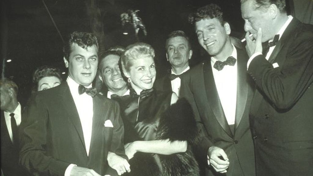 Tony Curtis con Janet Leigh y Burt Lancaster