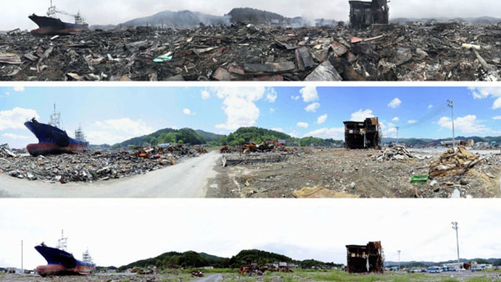 El antes y el después del tsunami que asoló Japón