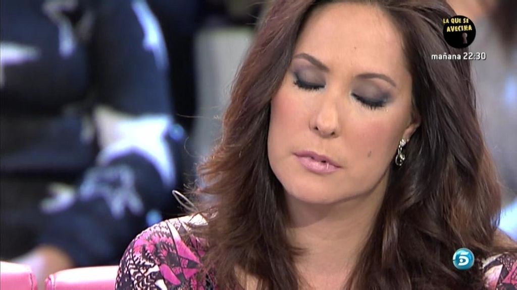 Chayo Mohedano no puede contener las lágrimas en plató