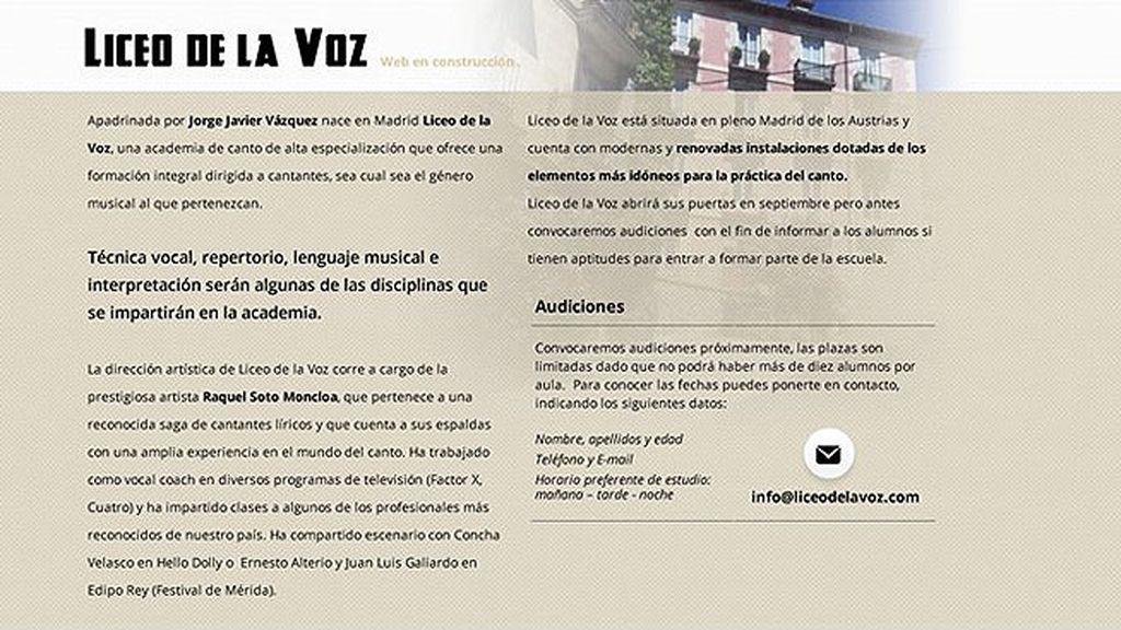 'Liceo de la Voz', la nueva escuela de canto
