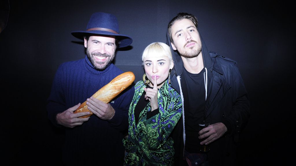 Mickey Carrizo, Miranda Makaroff y Pascal Moscheni