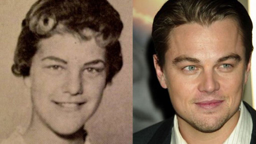Una mujer y Leonadro DiCaprio