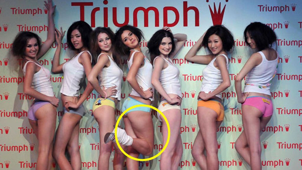 Las modelos también tienen un mal día