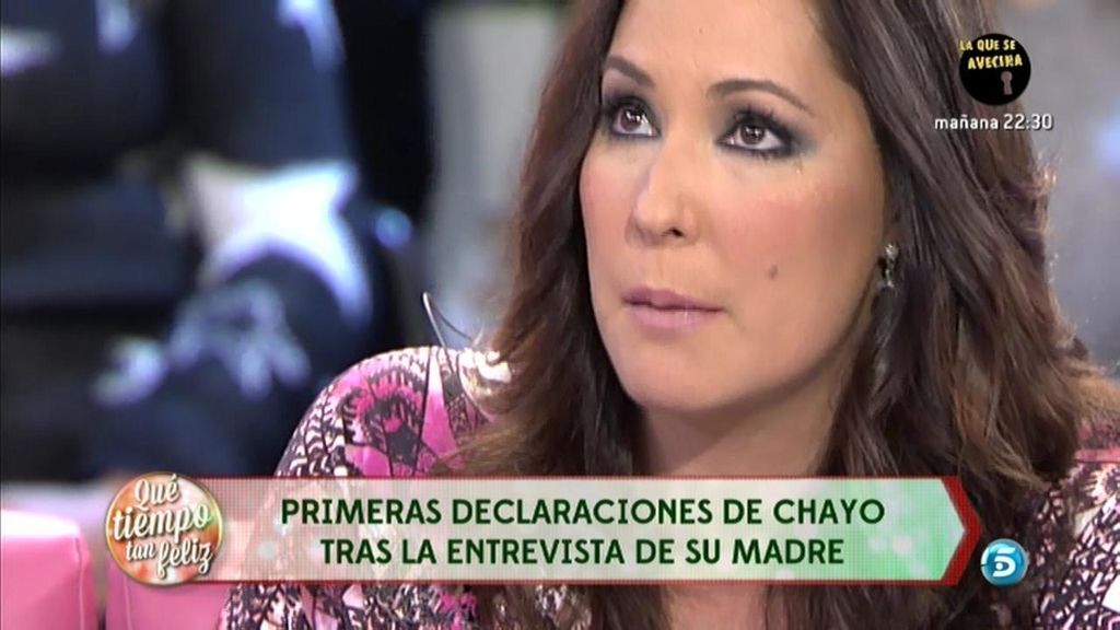 Chayo Mohedano no puede contener las lágrimas en plató