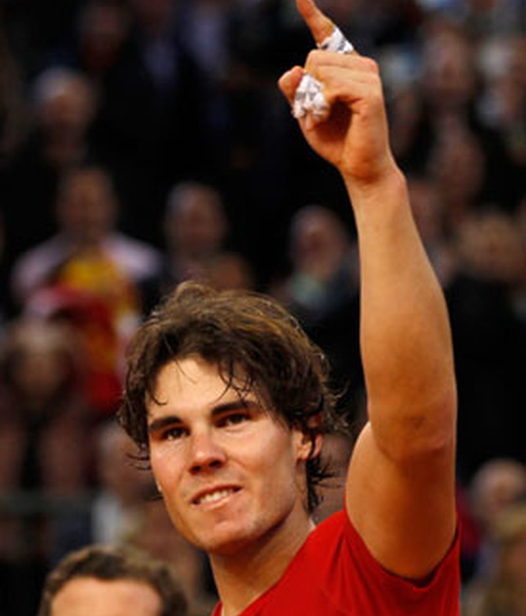 Nadal otorga el punto definitivo a España para ganar la Copa Davis. Foto: Reuters. Nadal otorga el punto definitivo a España para ganar la Copa Davis. Foto: Reuters.
