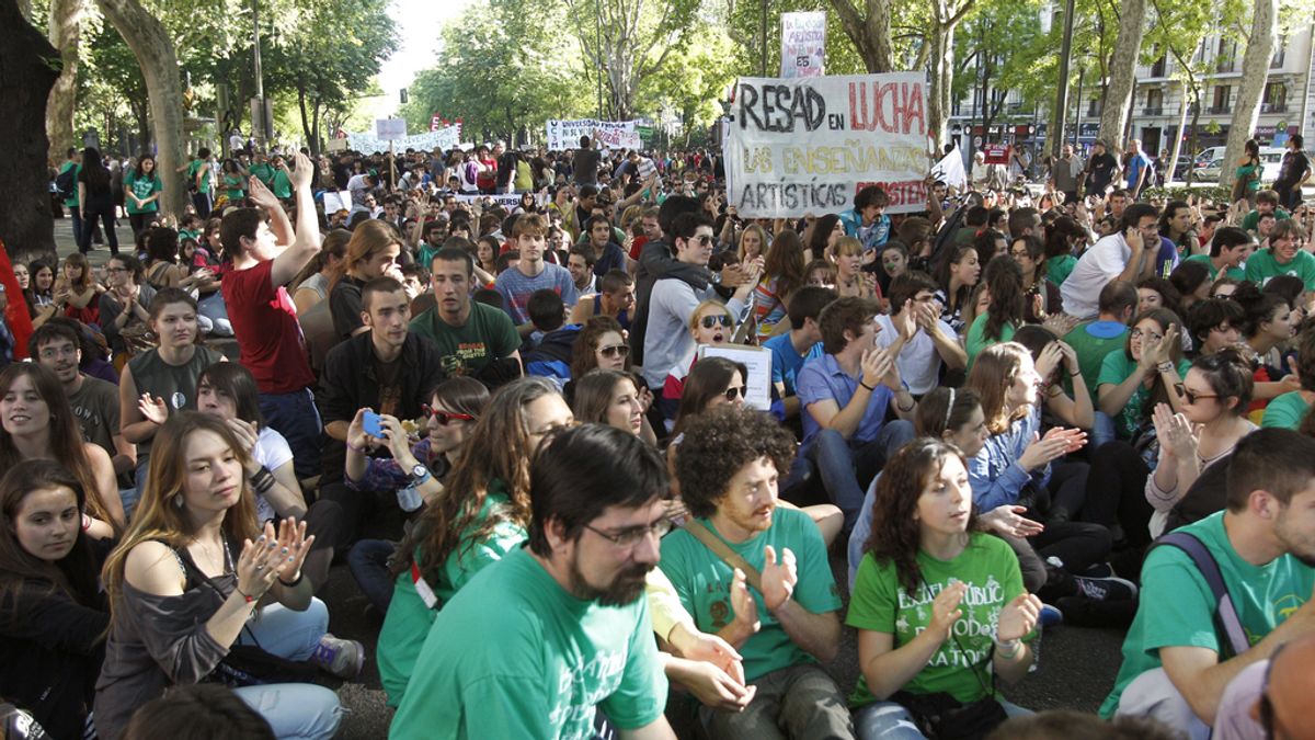 Manifestación en Madrid contra los recortes educativos