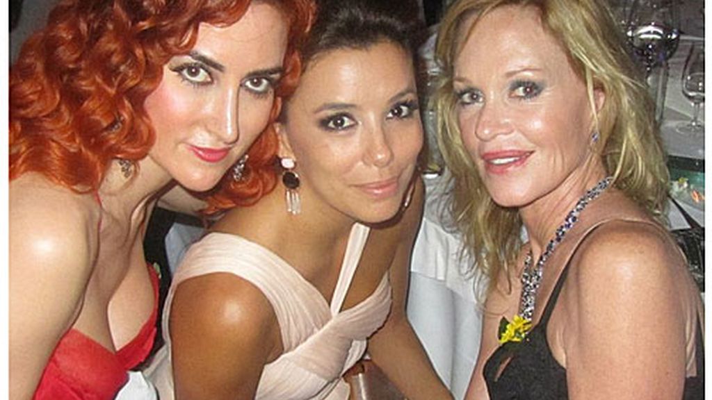 Con Eva Longoria y Melanie Griffith