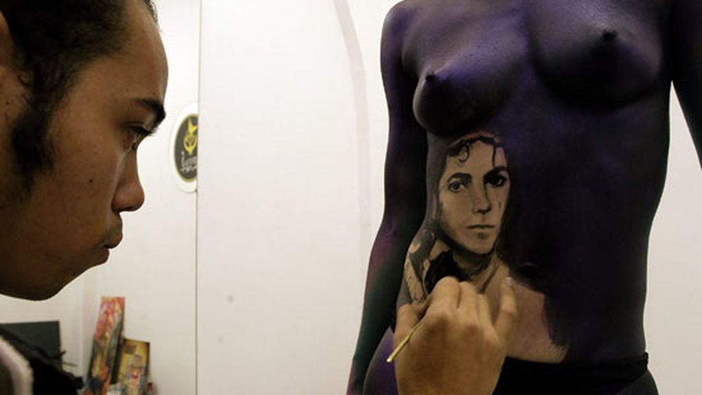 Su rostro convertido en arte