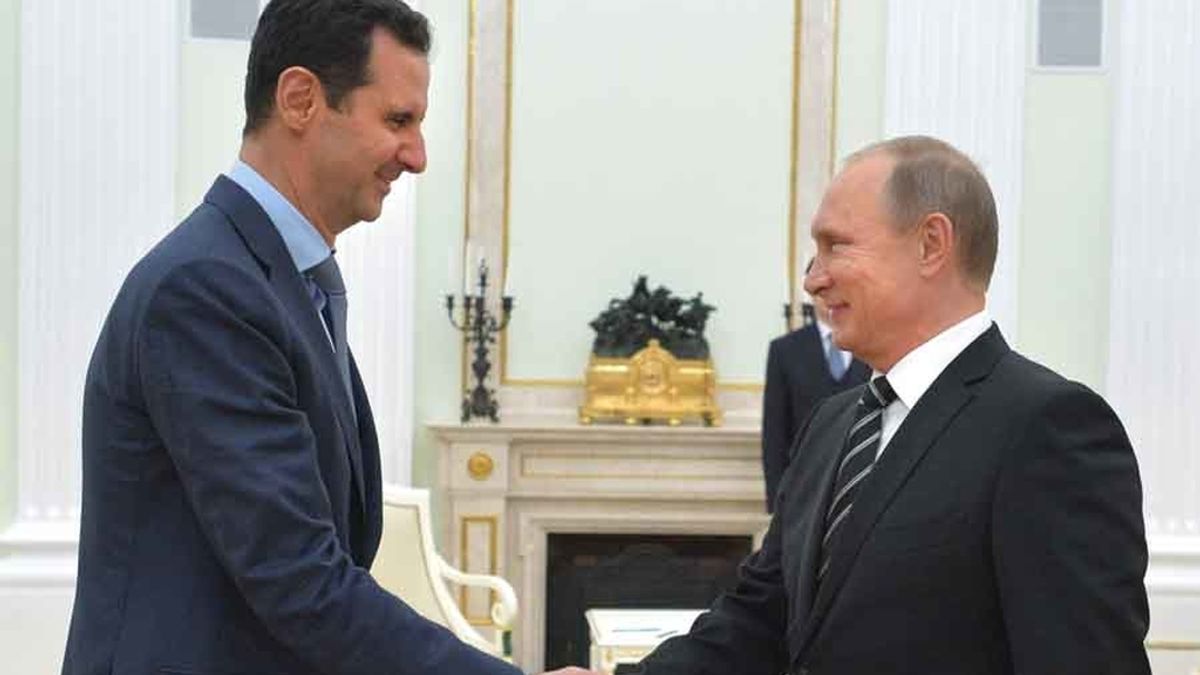 Vladimir Putin y Bashar Al Assad hablan sobre la guerra Siria