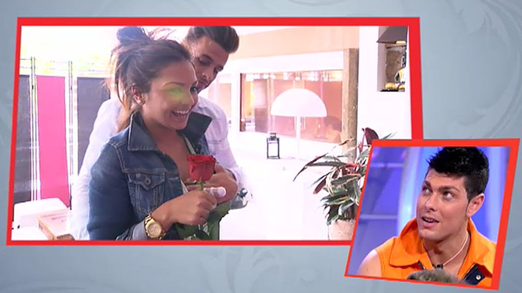 Cristian sorprende a María con una fuente de chocolate