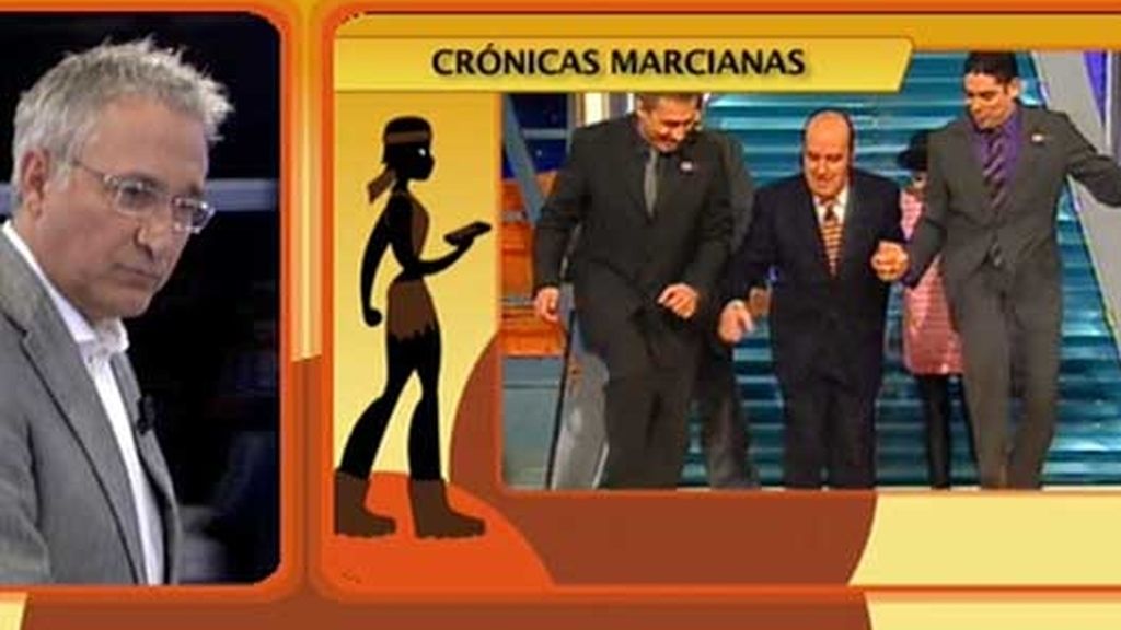 Javier Sardá visita el plató de 'Sálvame'