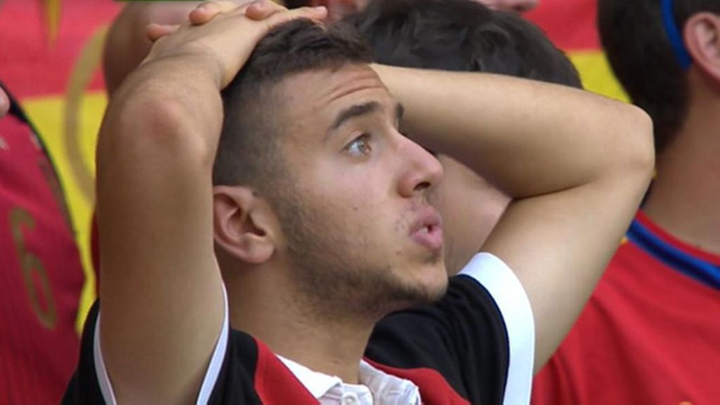 Sufrimiento en la grada española