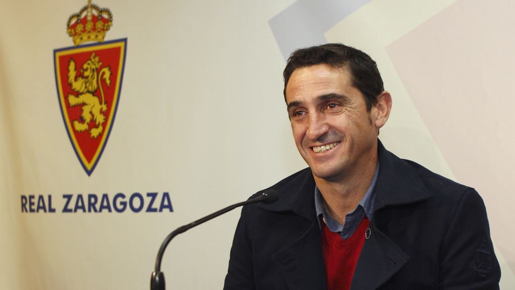 Manolo Jiménez, nuevo entrenador del Real Zaragoza, durante su presentación