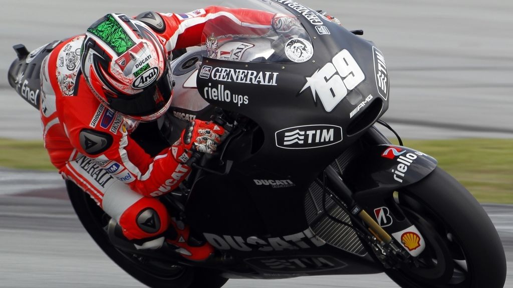 Nicky Hayden, rodando en Sepang