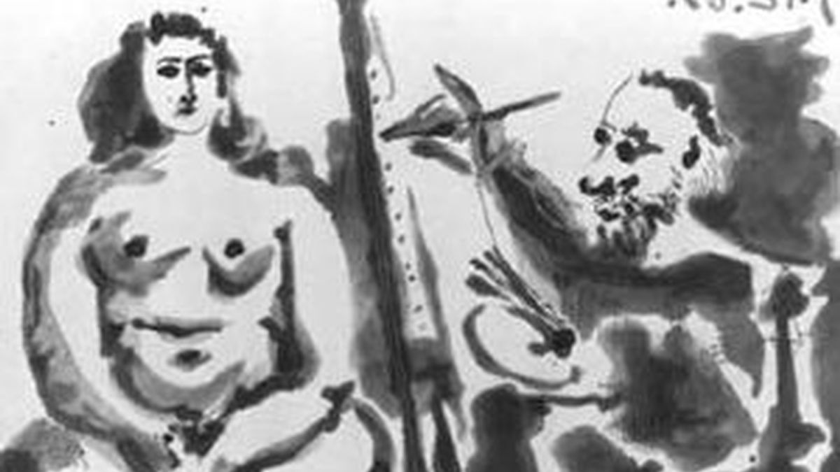 'El pintor y su modelo' y  'Minotauro, bebedor y mujeres' son los dos cuadros de Picasso robados. Vídeo: Atlas
