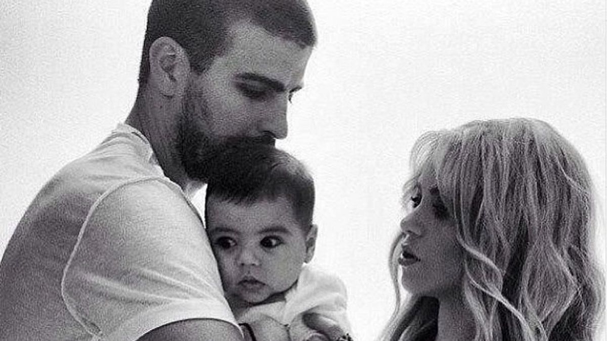 Foto de familia: Piqué Shakira y Milan