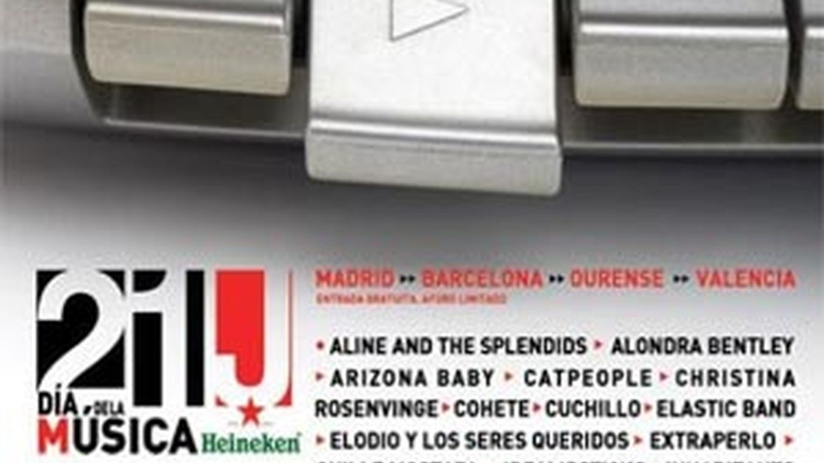 Heineken ofrece actuaciones en Madrid, Barcelona, Valencia y Orense.