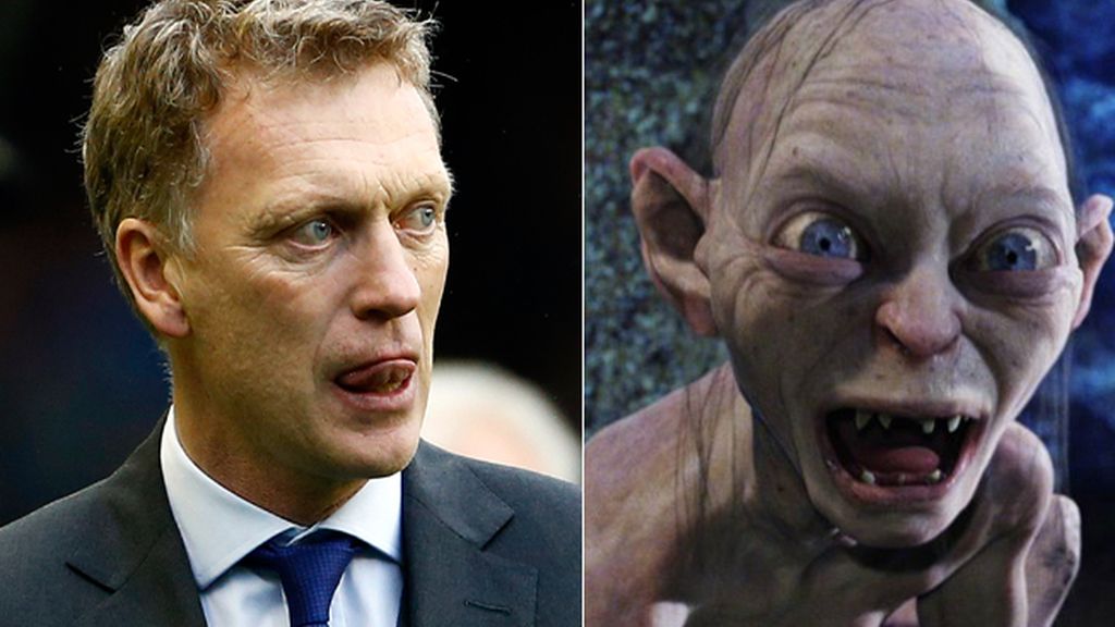 El técnico David Moyes y el personaje Gollum