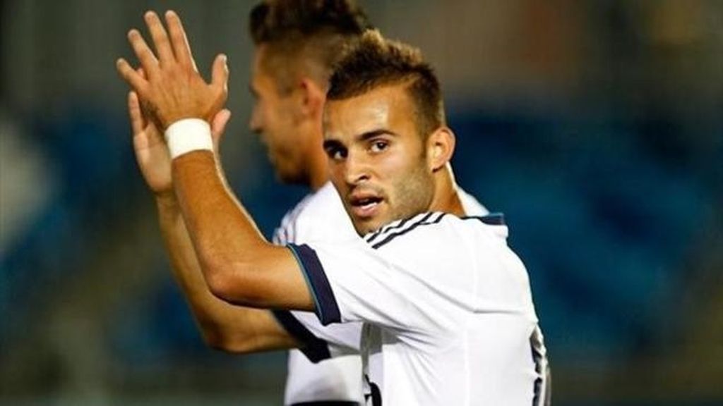 Jesé celebra un gol con el Castilla