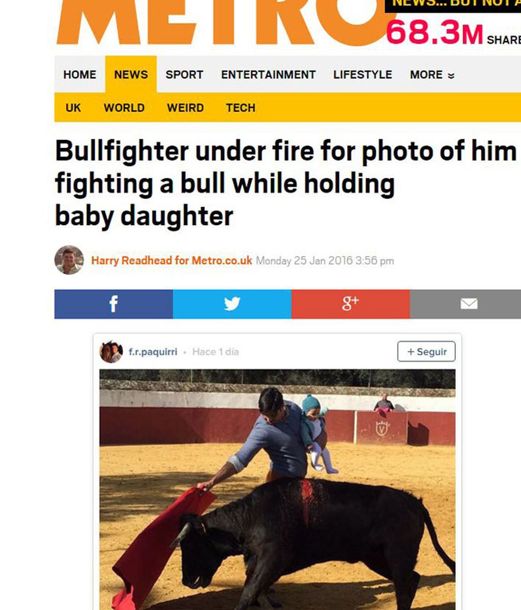 Francisco Rivera, también polémico en el extranjero