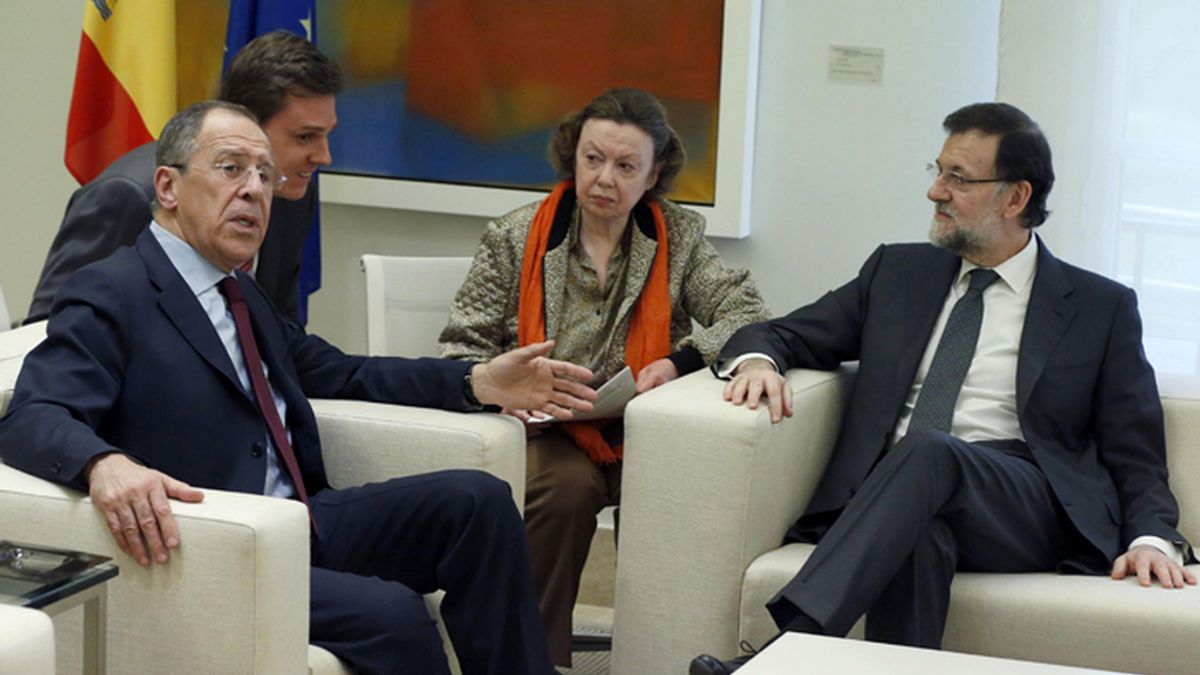 Reunión de Rajoy con el ministro de Asuntos Exteriores ruso