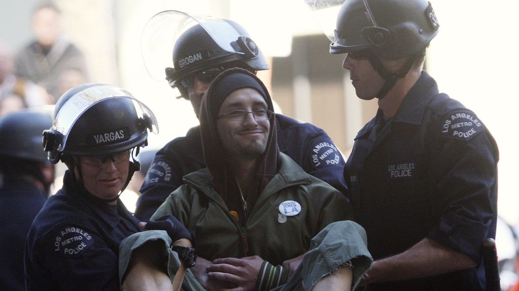 Marcha contra la Bolsa de Nueva York