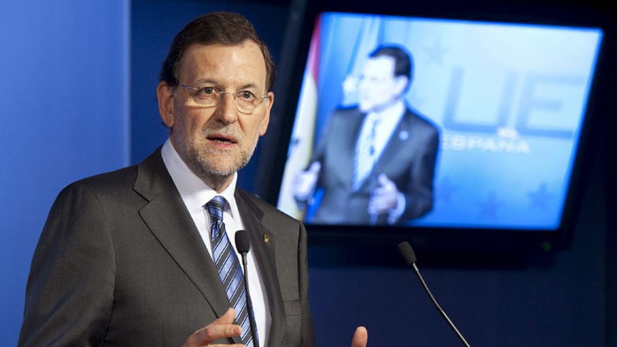 El presidente del Gobierno, Mariano Rajoy, en rueda de prensa tras la Cumbre de Bruselas