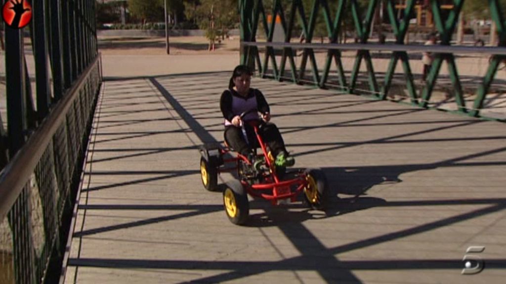 La reportera ha tenido un pequeño accidente durante el entrenamiento