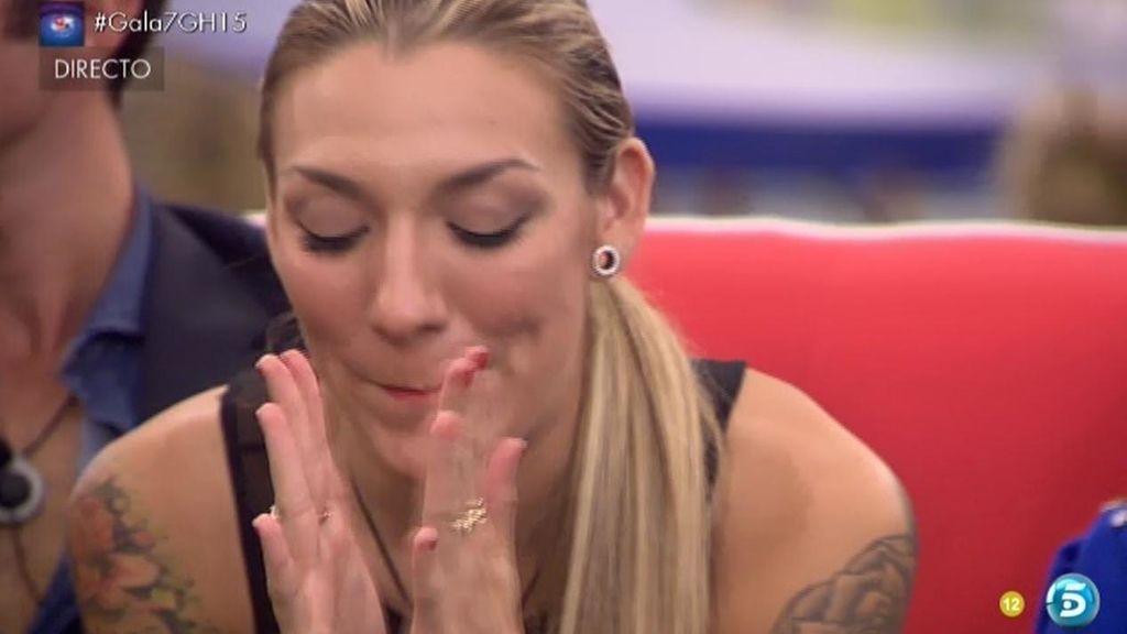 La concursante no puede contener su alegría