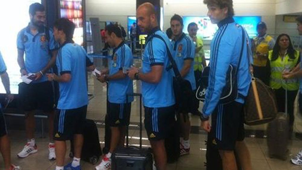 La selección española de fútbol llega a Guayaquil