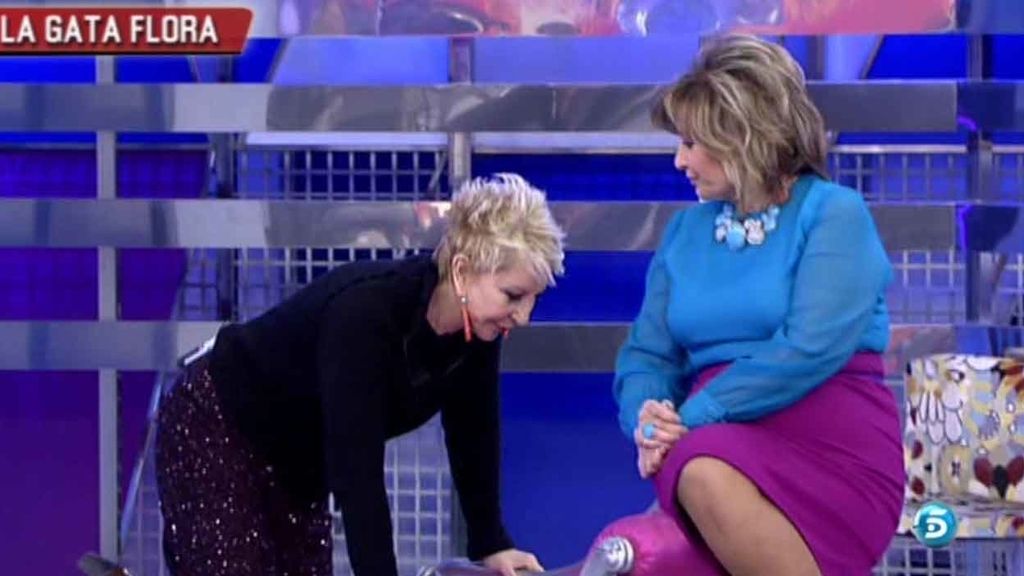 María Teresa Campos le ayuda con la representación animal