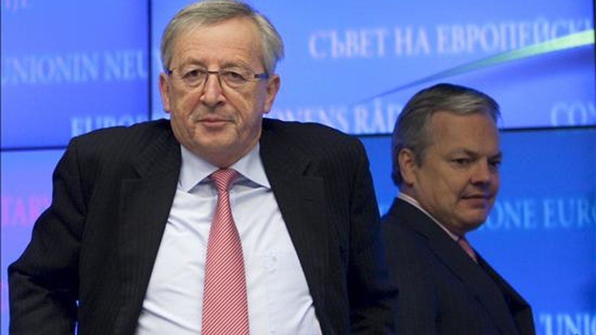 El presidente del Eurogrupo, el luxemburgués Jean-Claude Juncker, a su llegada a una rueda de prensa en la sede del Consejo de Europa en Bruselas (Bélgica). EFE/Archivo