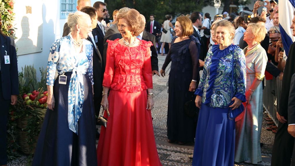 La familia real en la boda de Nicolás de Grecia y Tatiana Blatnik
