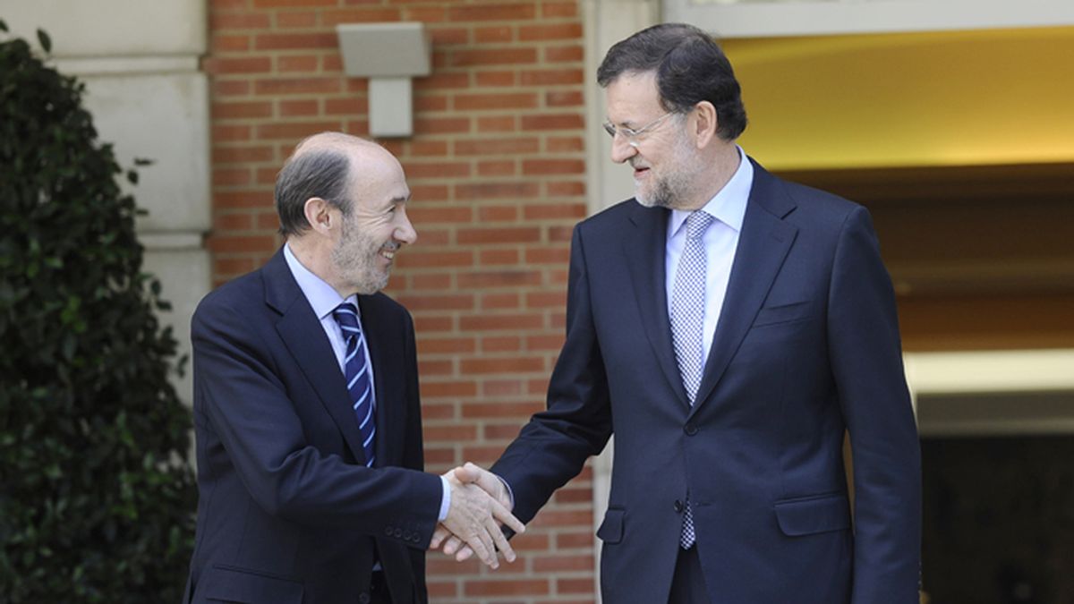 Reunión entre Rajoy y Rubalcaba en la Moncloa