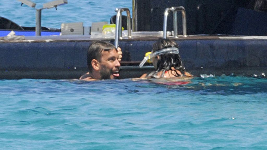 Marc Gasol y Cristina Blesa, buceando en Menorca