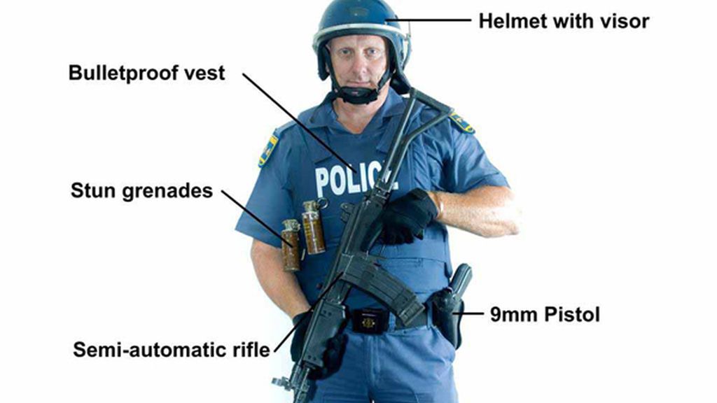 La policía sudafricana, lista para el Mundial