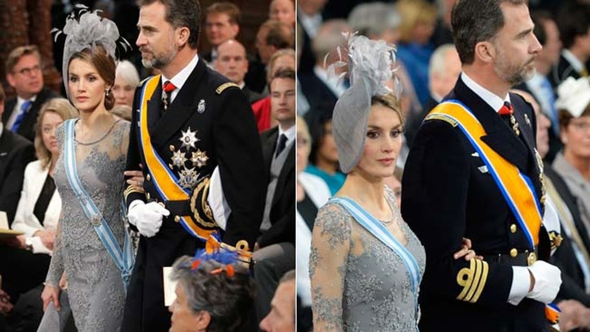 La elegancia de los príncipes de Asturias en la coronación de Guillermo de Holanda