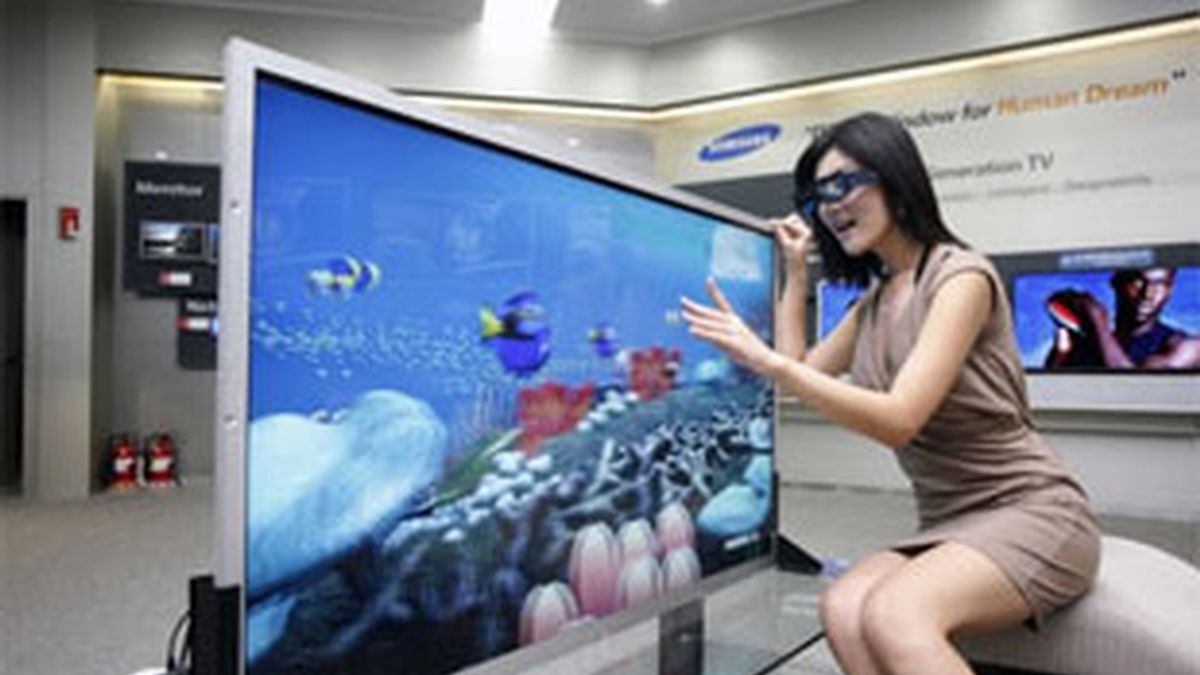 La televisión 3D de Samsung. Foto: archivo