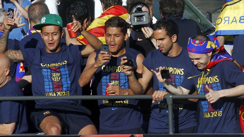 Barcelona se tiñe de blaugrana