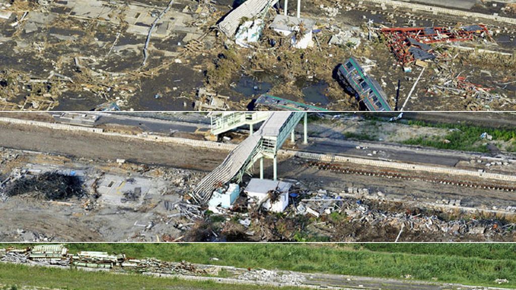 El antes y el después del tsunami que asoló Japón