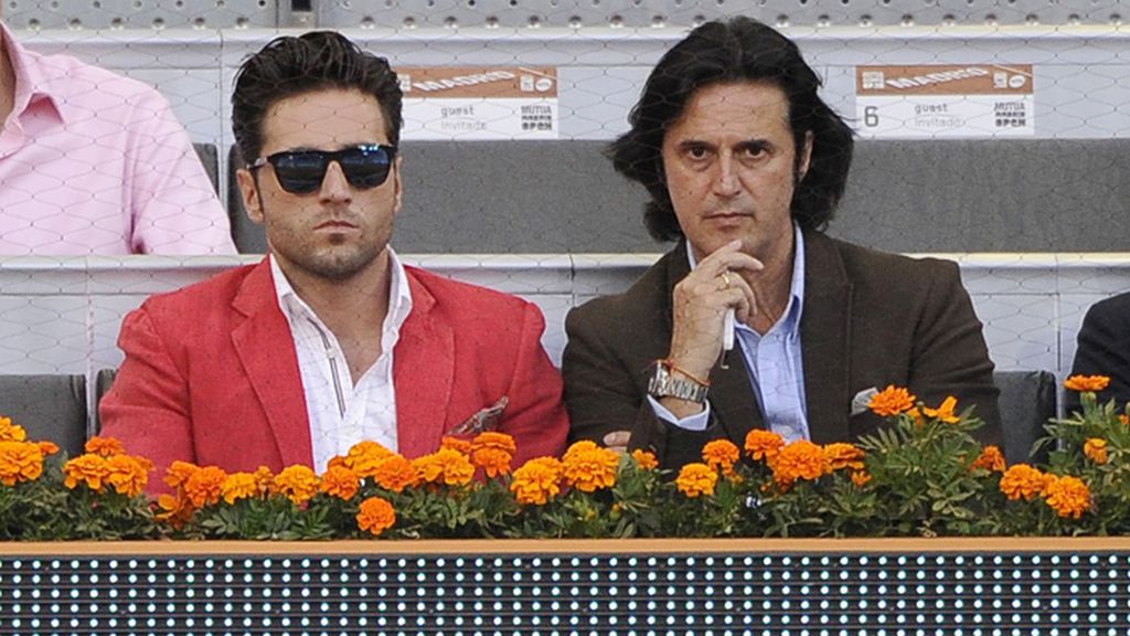 David Bustamante y 'Poti' durante el Máster series de Madrid